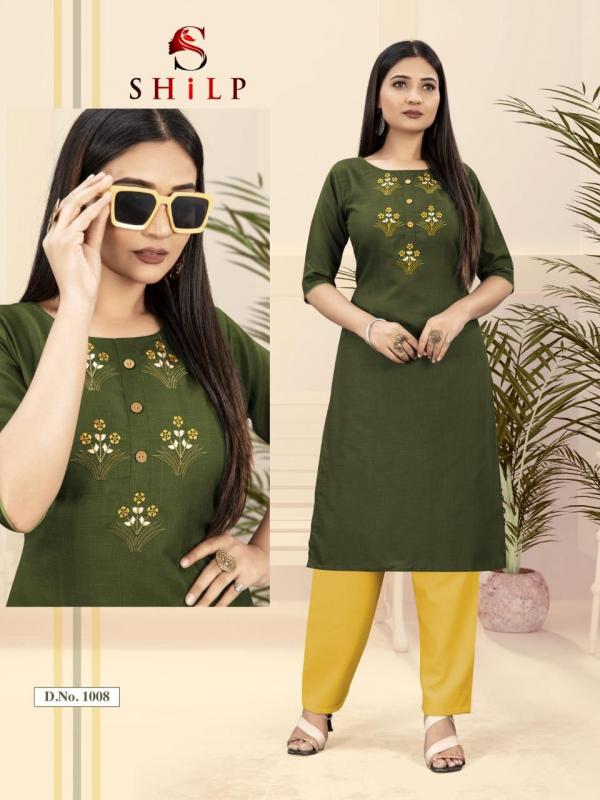 Shilp Meghana Designer Cotton Embroidery Kurti 